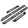 RAM 2019 up Logo Black Real Carbon Fiber 4 Pcs Universal Car Door Sill Step Protector Kick Plates, Set of 4