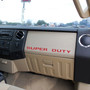 Ford Super-Duty 2008 to 2016 Front Dash Custom-fit 1/32" Red Letter Insert