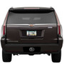 Cadillac 3D Crest Logo in Gunmetal Dark Gray Black Plate Oval Billet Aluminum 2-inch Tow Hitch Cover