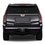 Cadillac 3D Crest Logo in Gunmetal Dark Gray Black Plate Billet Aluminum 2-inch Tow Hitch Cover