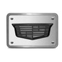 Cadillac 3D Crest Logo in Gunmetal Dark Gray Brush Plate Billet Aluminum 2-inch Tow Hitch Cover