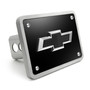 Chevrolet 3D Black Logo on Black Billet Aluminum 2-inch Tow Hitch Cover