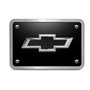 Chevrolet 3D Black Logo on Black Billet Aluminum 2-inch Tow Hitch Cover