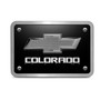 Chevrolet Colorado 3D Gunmetal Dark Gray Logo on Black Billet Aluminum 2-inch Tow Hitch Cover