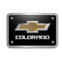 Chevrolet Colorado 3D Gold Logo on Black Billet Aluminum 2-inch Tow Hitch Cover