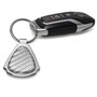 Jeep Grand Wagoneer Real Silver Dome Carbon Fiber Chrome Metal Teardrop Key Chain