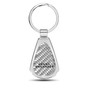 Jeep Grand Wagoneer Real Silver Dome Carbon Fiber Chrome Metal Teardrop Key Chain