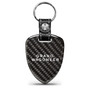 Jeep Grand Wagoneer Real Black Carbon Fiber Large Shield-Style Key Chain