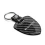 Jeep Wagoneer Real Black Carbon Fiber Large Shield-Style Key Chain