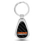 HEMI 5.7 Liter Real Black Carbon Fiber Chrome Metal Teardrop Key Chain Key-ring