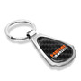 HEMI 5.7 Liter Real Black Carbon Fiber Chrome Metal Teardrop Key Chain Key-ring