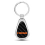 HEMI Logo Real Black Carbon Fiber Chrome Metal Teardrop Key Chain Key-ring
