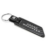 Jeep Grand Wagoneer Real Carbon Fiber Blade Style with Black Leather Strap Key Chain
