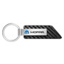 Mopar Carbon Fiber Texture Black PU Leather Strap Key Chain