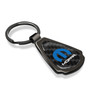 Mopar Logo Real Black Carbon Fiber Gunmetal Black Metal Teardrop Key Chain