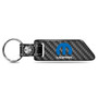 Mopar Real Carbon Fiber Blade Style with Black Leather Strap Key Chain