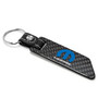 Mopar Real Carbon Fiber Blade Style with Black Leather Strap Key Chain