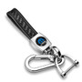 Mopar in Black Real Black Carbon Fiber Loop-Strap Chrome Hook Key Chain