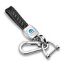 Mopar in White Real Black Carbon Fiber Loop-Strap Chrome Hook Key Chain