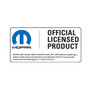 Mopar Logo Soft Real Black Leather Shield-Style Key Chain