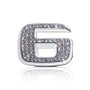 Crystallized Number 6 Car Emblem