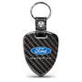 Ford Maverick Real Black Carbon Fiber Large Shield-Style Key Chain