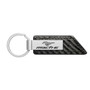 Ford Mustang Mach-E Carbon Fiber Texture Black Leather Strap Key Chain