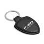 Ford F-150 Lightning Soft Real Black Leather Shield-Style Key Chain