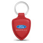 Ford Maverick Soft Real Red Leather Shield-Style Key Chain