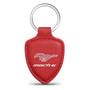 Ford Mustang Mach-E Soft Real Red Leather Shield-Style Key Chain