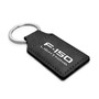 Ford F-150 Lightning Rectangular Black Leather Key Chain