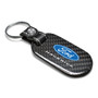 Ford Maverick Real Carbon Fiber Dog-Tag Style Key Chain