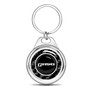 Ford F-150 Real Black Carbon Fiber Chrome Roundel Metal Case Key Chain