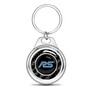 Ford Focus RS Real Black Carbon Fiber Chrome Roundel Metal Case Key Chain