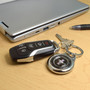 Ford Focus RS Real Black Carbon Fiber Chrome Roundel Metal Case Key Chain