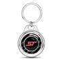 Ford ST Real Black Carbon Fiber Chrome Roundel Metal Case Key Chain