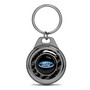 Ford Logo Real Black Carbon Fiber Gunmetal Roundel Metal Case Key Chain
