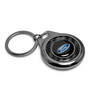 Ford Logo Real Black Carbon Fiber Gunmetal Roundel Metal Case Key Chain