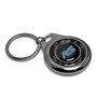 Ford Focus RS Real Black Carbon Fiber Gunmetal Roundel Metal Case Key Chain