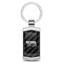 Ford Mustang Boss 302 Real Black Carbon Fiber Chrome Metal Case Key Chain