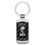 Ford Mustang Cobra Real Black Carbon Fiber Chrome Metal Case Key Chain