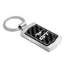 Ford Mustang GT Real Black Carbon Fiber Chrome Metal Case Key Chain
