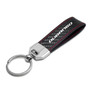 Dodge Durango Real Black Carbon Fiber Loop Strap Key Chain with Red Stitching