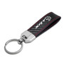 Dodge SRT Hellcat Real Black Carbon Fiber Loop Strap Key Chain with Red Stitching