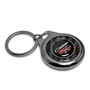 Dodge Challenger R/T Classic Real Black Carbon Fiber Gunmetal Roundel Metal Case Key Chain