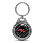 Dodge R/T Logo Real Black Carbon Fiber Gunmetal Roundel Metal Case Key Chain