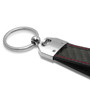 RAM 1500 Real Black Carbon Fiber Loop Strap Key Chain with Red Stitching