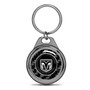 RAM Logo Real Black Carbon Fiber Gunmetal Roundel Metal Case Key Chain