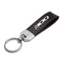 Chrysler 300 Real Black Carbon Fiber Loop Strap Key Chain with Red Stitching