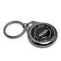 Chrysler Logo Real Black Carbon Fiber Gunmetal Roundel Metal Case Key Chain